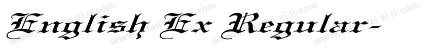 English Ex Regular字体转换
